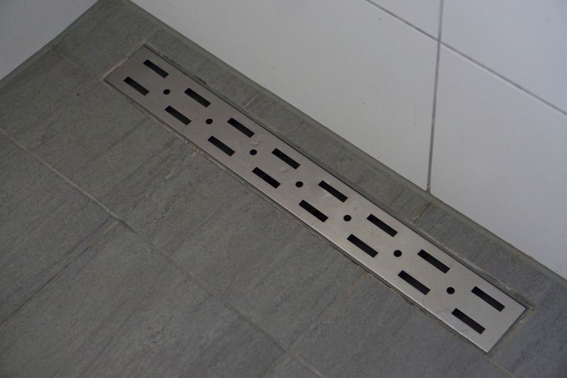 Linear Drain and Tiled Floor
